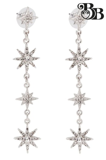 Bibi Bijoux Silver Tone Starstruck Long Drop Earrings (AK5771) | £25