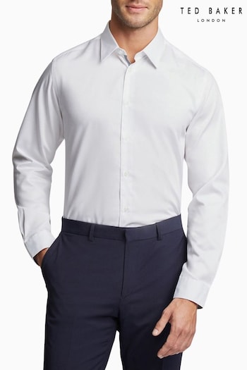 Ted Baker Tailoring Slim 100% Cotton Holme Core Strech White Shirt (AK5932) | £79