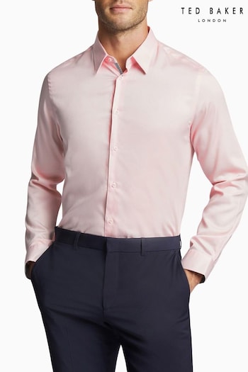 Ted Baker Tailoring Pink 100% Cotton Maelor Core Pale Shirt (AK5935) | £79