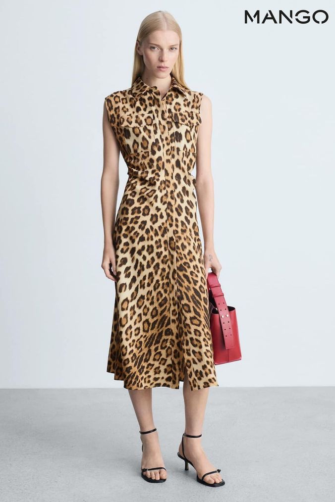 Buy Women s Mango Animal Print Dresses Online Next UK