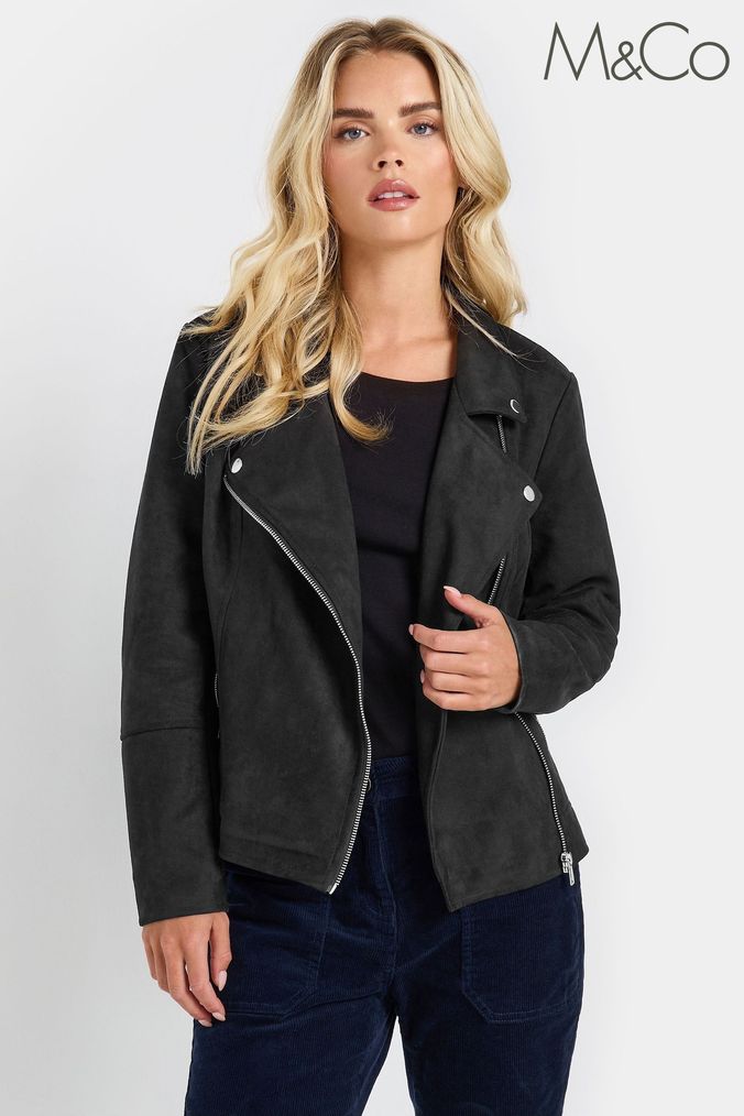 Next petite leather jacket best sale