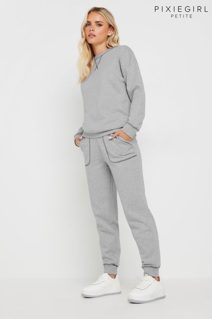 Buy Women s Petite Grey Joggers Online Next UK
