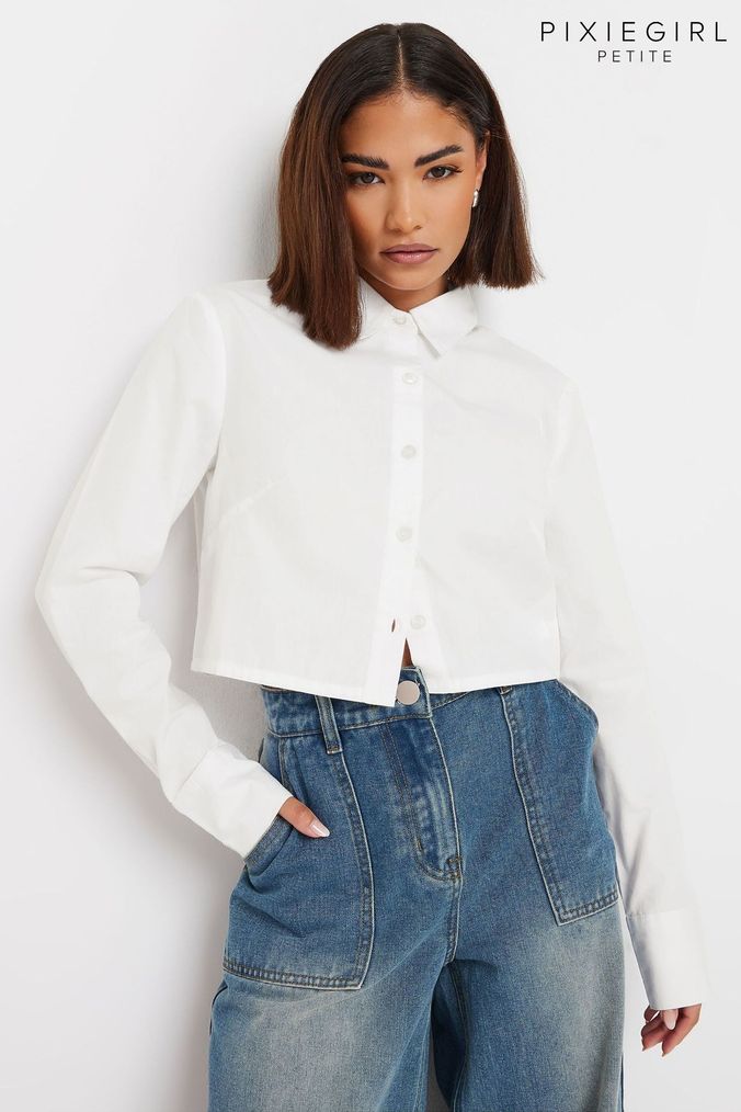 Buy Women s Petite White Shirts Online Next UK