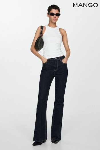 Mango Black Violet High-Rise Flared Jeans (AK6542) | £40