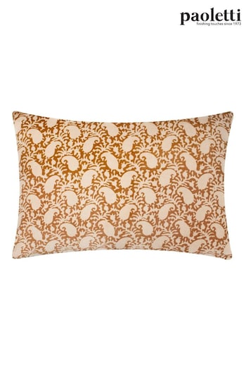 Paoletti Bronze Natural Seventy Three Boteh Paisley Cushion (AK6652) | £24