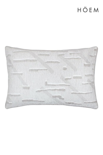 HÖEM Glacier Grey Tresse Jacquard Cushion (AK6744) | £0