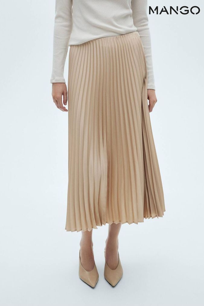 Pleated long skirt online 2025
