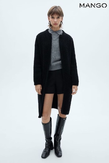 Mango Black Knitted Longline Cardigan (AK6884) | £90