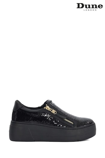 Dune London Black Episodic 2 Flatform Slip On Trainers (AK6916) | £90