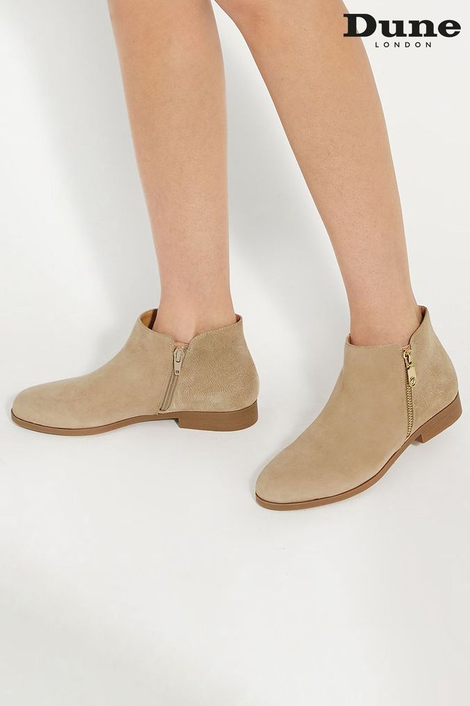 Cream flat boots on sale