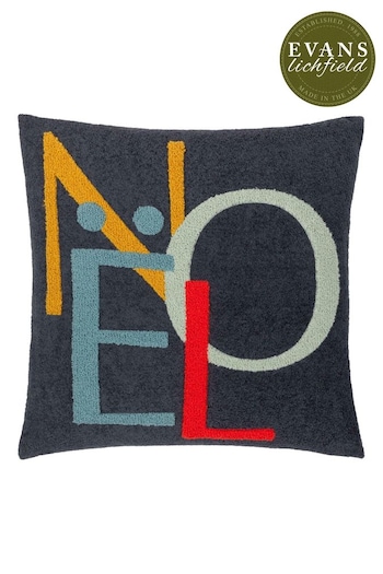 Evans Lichfield Blue Noel Tufted Cushion (AK6988) | £18