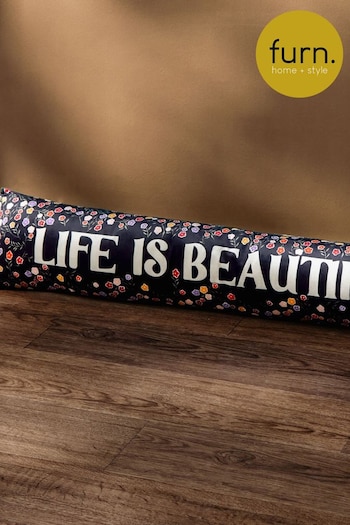 Furn Multicolour La Vida Life Is Beautiful Velvet Draught Excluder (AK6996) | £17