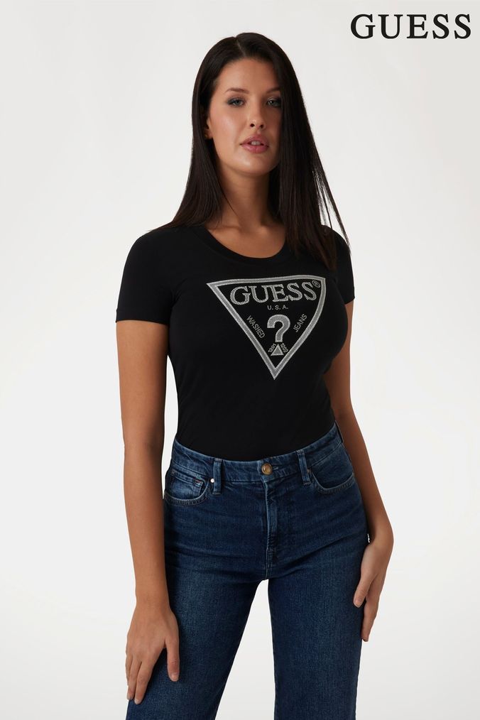 Guess t shirt women's uk store