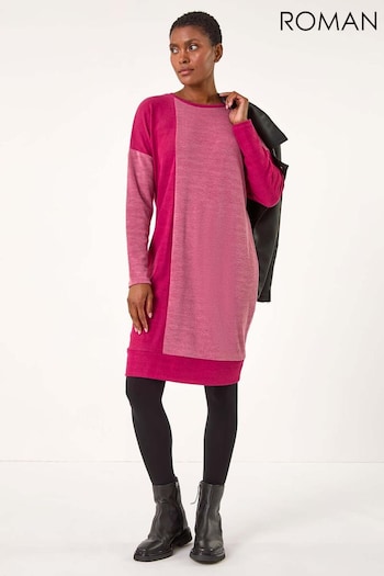 Roman Red Colour Block Stretch Jumper Dress (AK7570) | £42