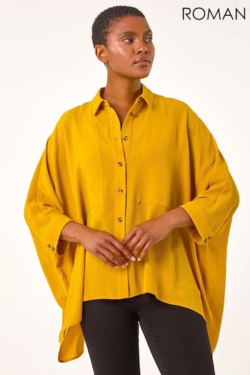 Roman Yellow Relaxed Smart Stretch Shirt (AK7603) | £35