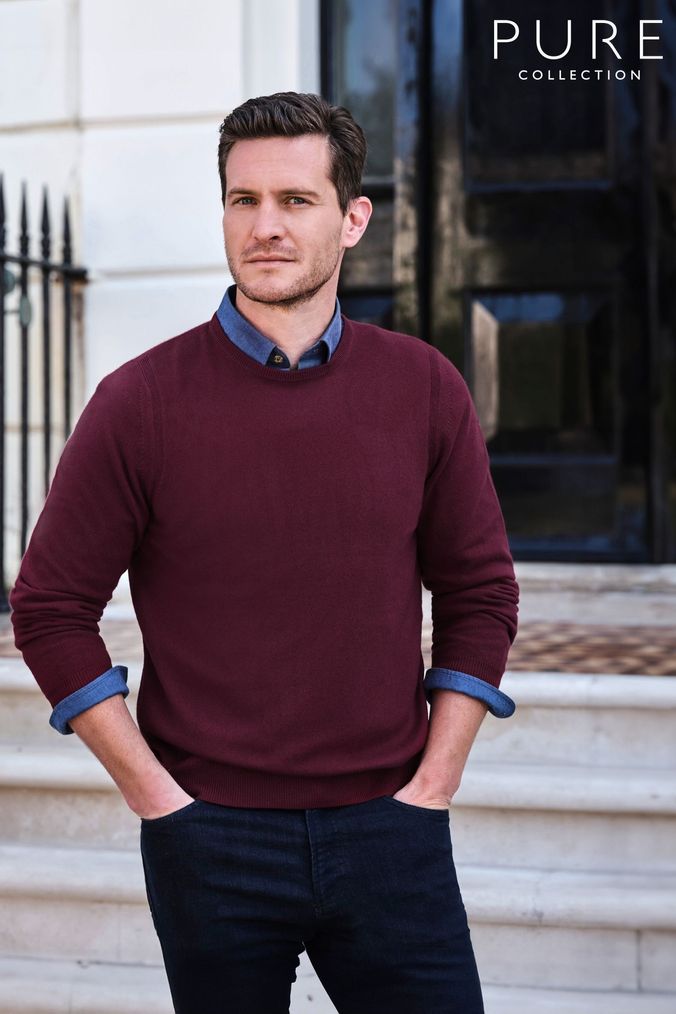 Buy Men s Pure Collection Jumpers Online Next UK