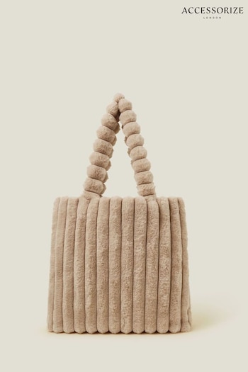 Accessorize Animal Ribbed Faux Fur Tote Bag (AK8144) | £32