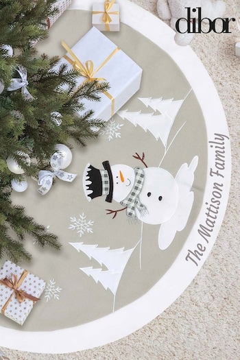 Personalised Snowman Tree Skirt by Dibor (AK8167) | £22