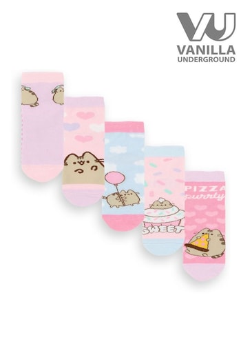 Vanilla Underground Pink Girls Pusheen Socks 5 Pack (AK8569) | £14