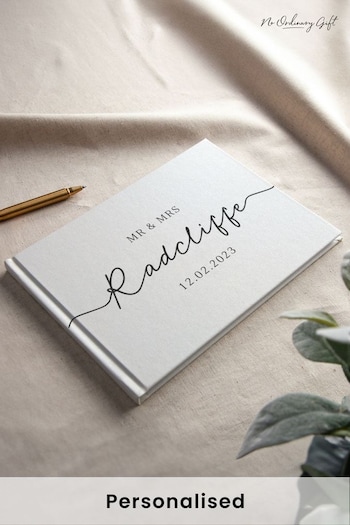 Personalised Surname Modern Wedding Guest Book by No Ordinary Gift (AK8987) | £40