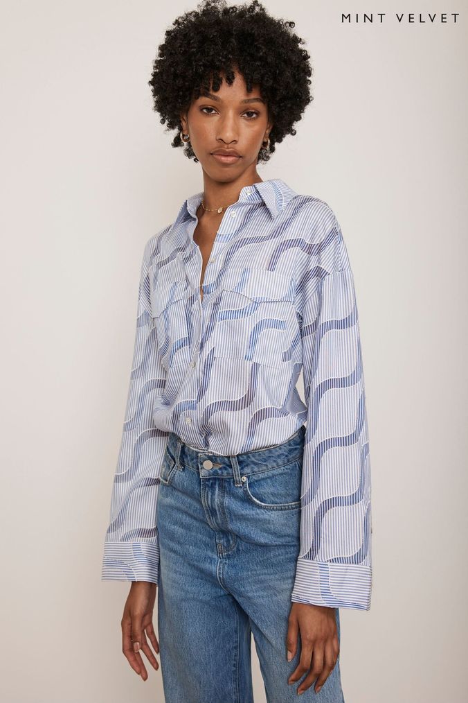 Buy Women s Mint Velvet Stripe Tops Online Next UK