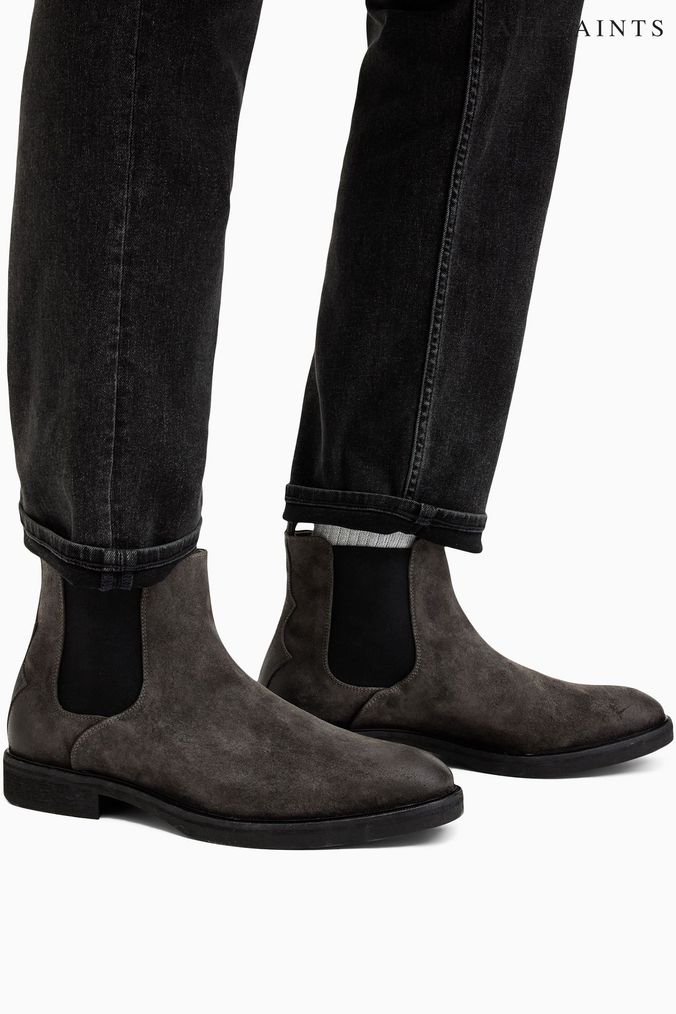 Mens Grey Suede Boots Grey Suede Chelsea Boots Next