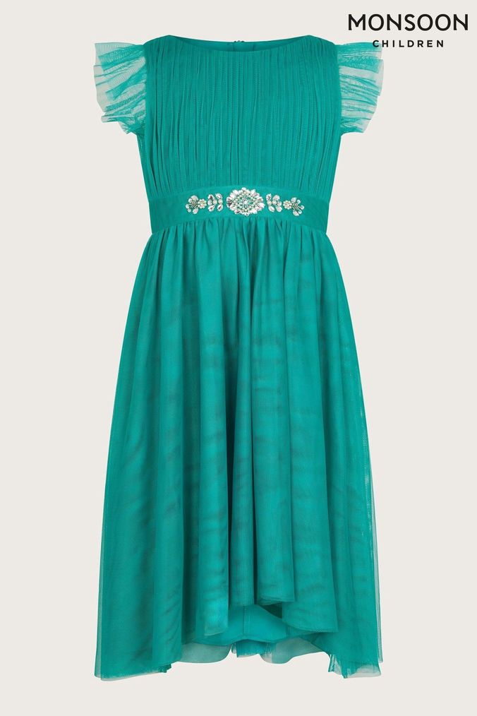 Buy Girls Dresses Green Short Sleeve Online Next UK