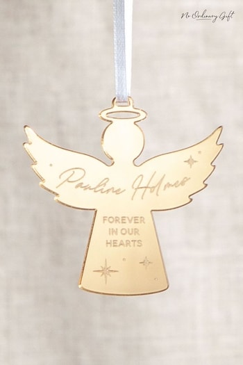 Metallic Mirror Memorial Angel Christmas Decoration by No Ordinary Gift (AL0008) | £15