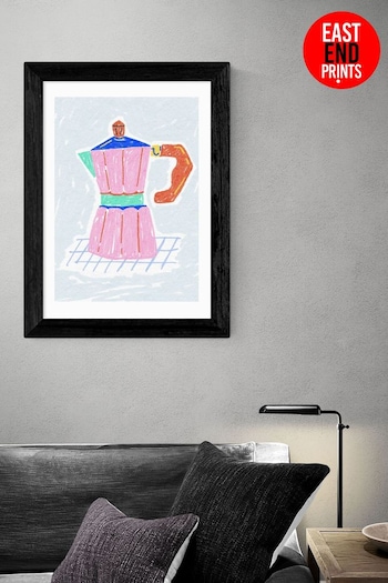 East End Prints Black Coffee Corner Moka Pot by Kartika Paramita (AL0070) | £45 - £120