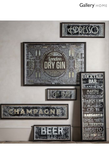 Gallery Home Brown Retro Beer Bar Mirrored Sign (AL0476) | £0