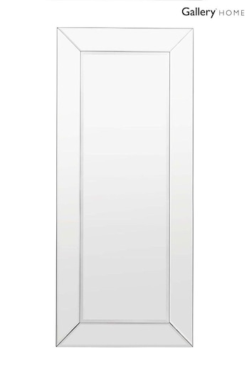 Gallery Home Silver Clear Bevelled Glass Wrexham Leaner Mirror (AL0482) | £0