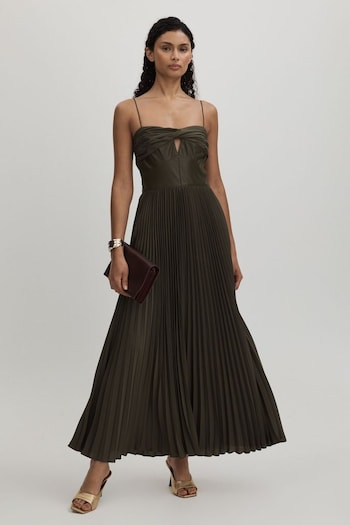 Amur Twist Pleated Maxi Dress (AL0569) | £608