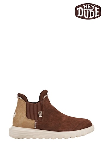 HEYDUDE Branson Suede Novelty Brown Ankle Dunk boots (AL0663) | £80