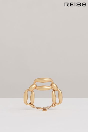 Reiss Gold Tone Lara Sculpted Link Bracelet (AL1153) | £78