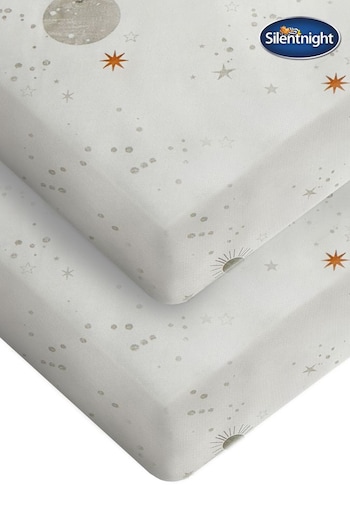 Silentnight White 100% Cotton Safe Nights Fitted Sheet (AL1591) | £22