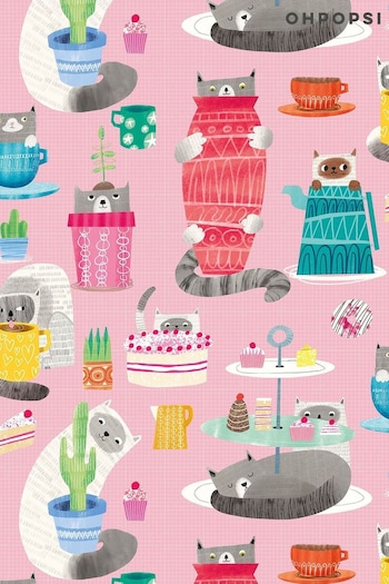 Ohpopsi Bubblegum Kitten Kaboodle A4 Wallpaper Sample (AL2193) | £1