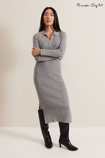 Phase Eight Grey Lucy Midi Dress (AL2745) | £119