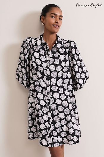 Phase Eight Black Selika Floral Dress (AL2780) | £119