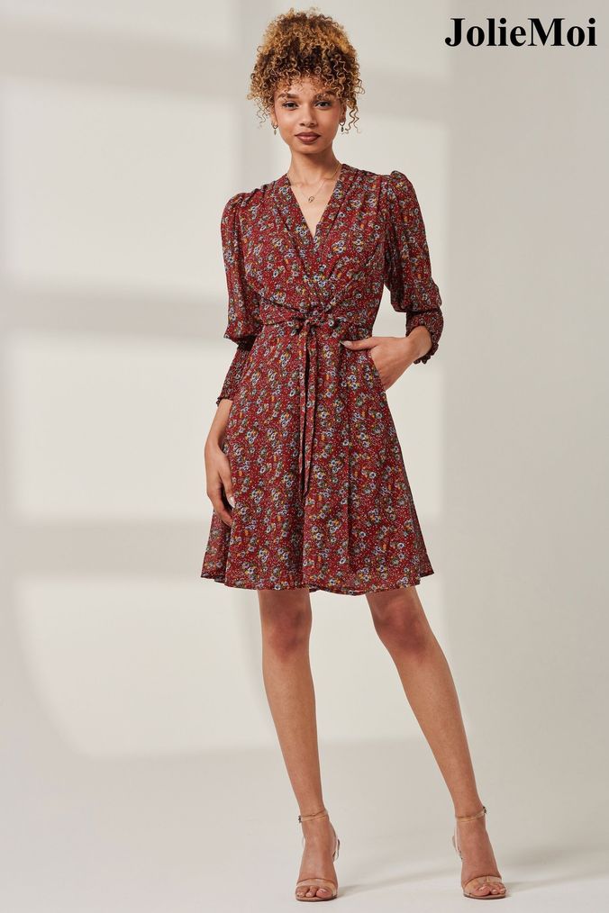 Buy Women s Red Floral Casual Dresses Online Next UK