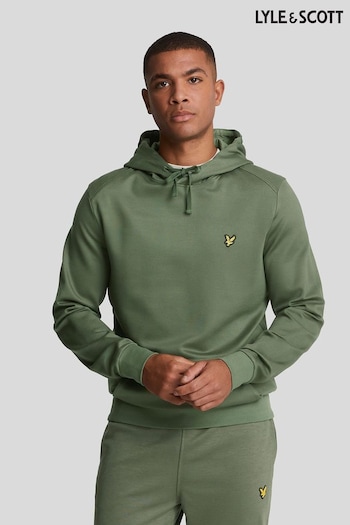 Lyle & Scott Green Fly Fleece 100% Cotton Hoodie (AL2938) | £80