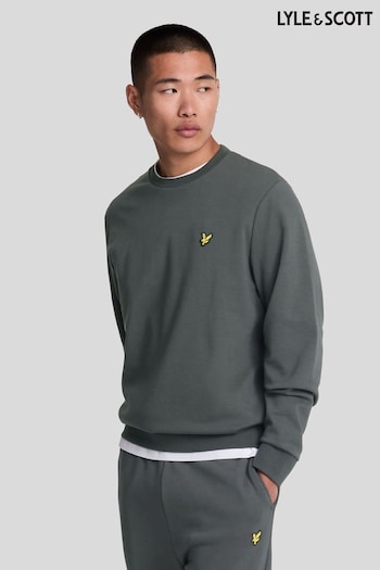 Lyle & Scott Grey Interlock Crew Neck Sweatshirt (AL2988) | £70