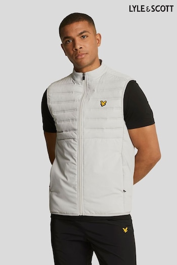 Lyle & Scott Silver Hybrid Double Baffle Gilet (AL3011) | £95