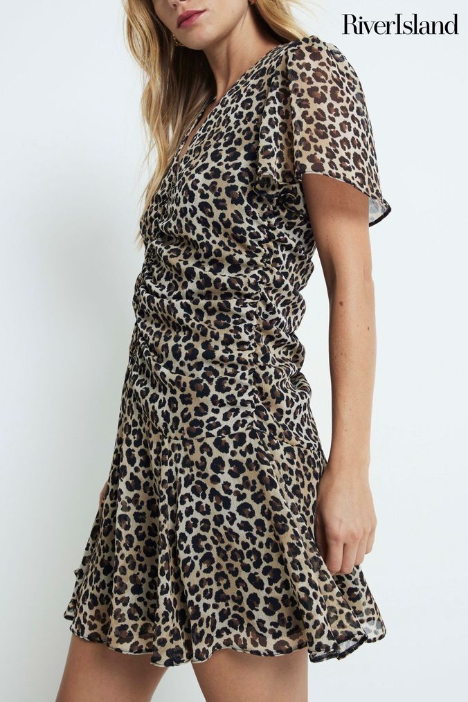 Animal print dress river island top