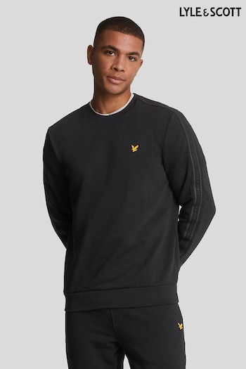 Lyle & Scott Black Tape Crew Neck Sweat Top (AL3477) | £65