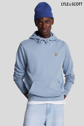 Lyle & Scott Blue Pullover 100% Cotton Hoodie (AL3491) | £70