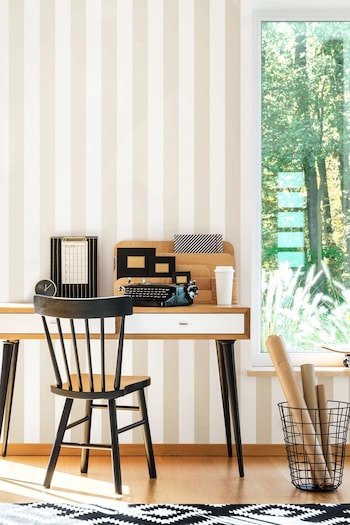 Ohpopsi Porcelain Bloc Stripe 10M Wallpaper (AL3576) | £41