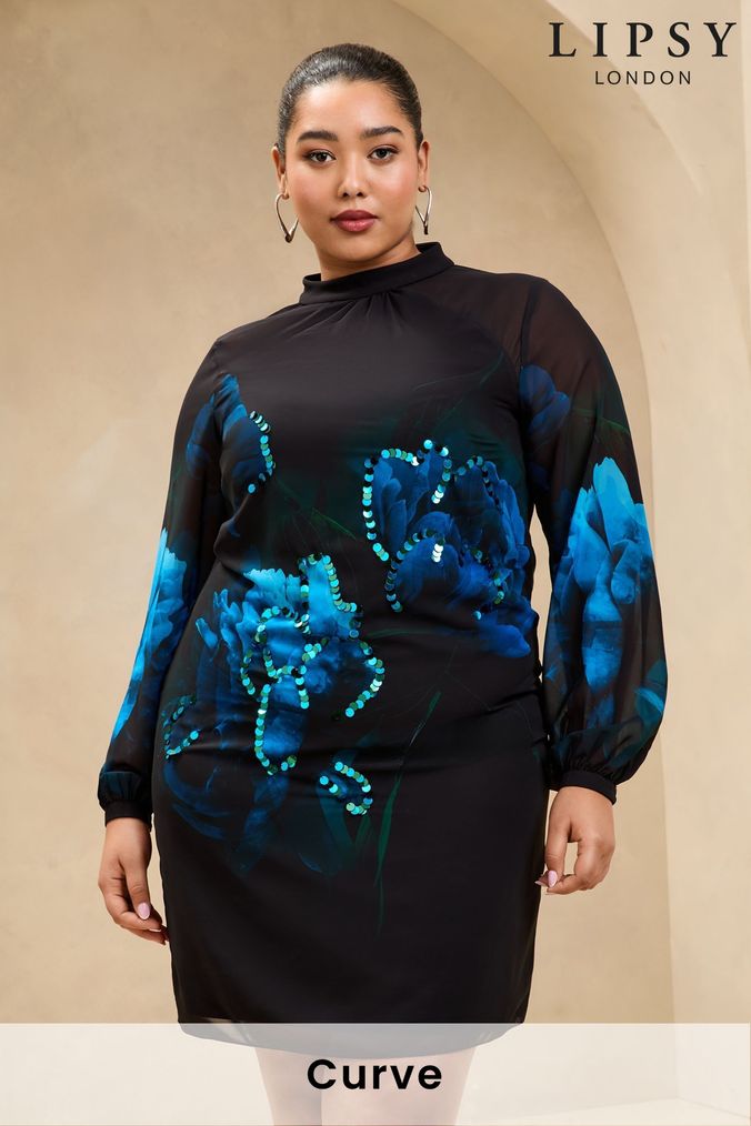 Plus size sequin tunic dress top