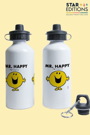 Star Editions Mr. Happy White Water Bottle (AL3938) | £15