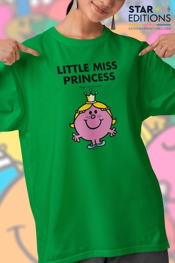 Star Editions Mr. Men Little Miss Princess Green 100% Cotton T-Shirt (AL3949) | £20