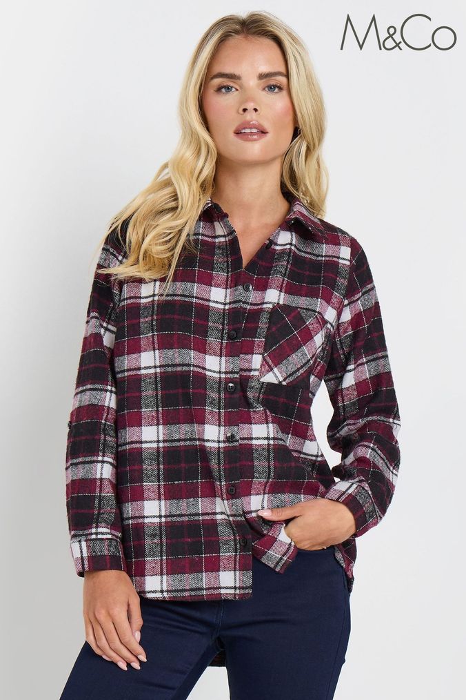 Buy Women s Petite Check Tartan Shirts Online Next UK